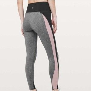 LULULEMON HIGH-RISE GRAY, LAVENDER, BLACK LEGGINGS.. SIZE 6